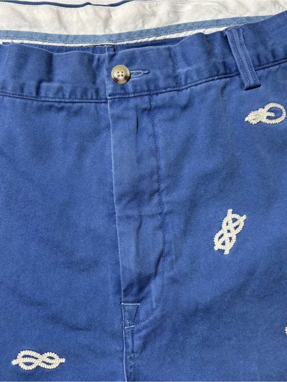 Polo by Ralph Lauren Blue Embroidered Knot Shorts